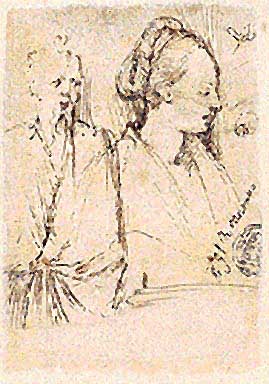 Anonymous, Drawing of a Woman